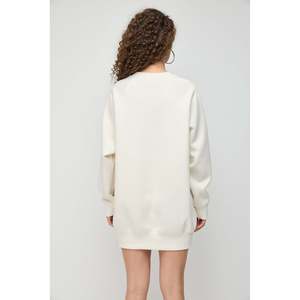 Robe sweat-shirt à col rond en coton 100% pour tous les jours - Product Image 5