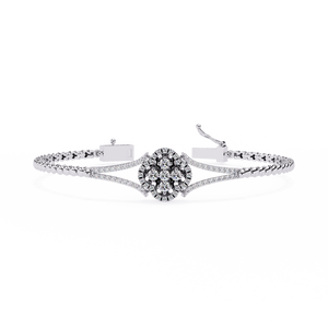 Fabulous 18k <b>Gold</b> Lab Grown Diamond Bracelet Premium Diamond <b>Bangles</b> - Product Image 2