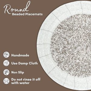 Napperon perlé en verre de style classique fait à la main beau complément pour améliorer votre décor de table de dîner pour les mariages et les fêtes - Product Image 5