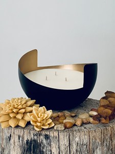 Luxury Black & Gold Metal Candle Bowl in Affordable Price From India - Product Image 6