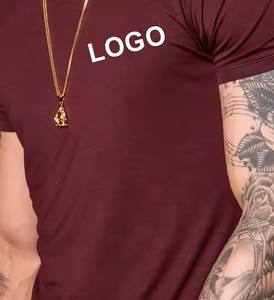 Camisetas de manga corta para hombre, todos los colores, 100% algodón, peso pesado, 400gsm, camiseta con logotipo personalizado, estilo ajustado, cuello redondo - Product Image 1