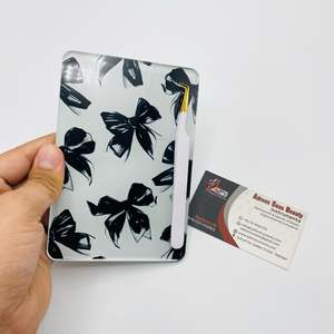 Prix de gros Carreau de palette de cils en acrylique à nœud noir avec aimant pour pince à épiler Logo personnalisé Plateaux d'extension de cils Carreaux de cils - Product Image 1