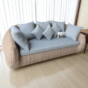 Ensemble de meubles en faux osier PRSF-015n en poly rotin grand patio extérieur sièges de loisirs en forme de lune pour jardin ou terrasse - Product Image 1