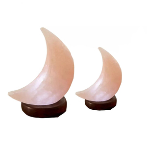 New Arrival Moon Shape Himalayan Pink Crystal Salt Lamp 100% Natural Pink Rock Salt Manufacturer With Customized pecking - Product Image 2