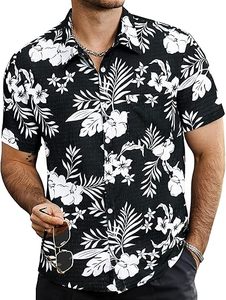 Nouvelle mode pour hommes, polos d'été rayés à boutons en tricot, manches courtes, hauts vintage, chemises pour hommes - Product Image 2