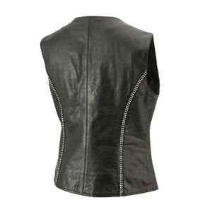 Veste en cuir sans manches pour hommes, gilet en PU d'automne, manteau décontracté rétro pour hommes, vêtements de travail, gilet en cuir tendance - Product Image 6