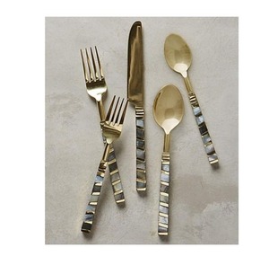 Ensemble de couverts design en acier inoxydable avec manche en nacre Ensemble de couverts de luxe pour la maison, la cuisine et l'hôtel - Product Image 2