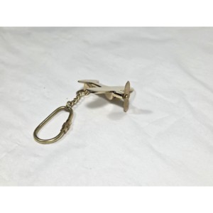 Porte-clés Avion Vintage en Laiton Antique 25mm, Alliage Métal et Bois, Breloque Voyage Aventure, Porte-clés Métalliques Tendance - Product Image 3