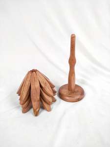 Juego de Salvamanteles Plegables en Forma de Árbol, Salvamanteles de Madera, Posavasos de Madera para Platos Calientes, Venta desde India - Product Image 3