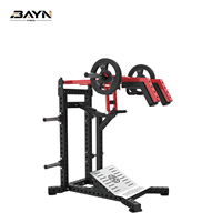 Machine à squats hack réglable BN à charge libre avec cadre en acier perforé pour l'entraînement des jambes des athlètes en club de fitness