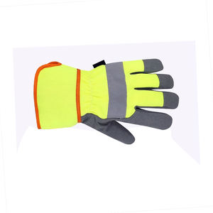 Gants en cuir de vachette fendu Gants de travail en cuir d'hiver doublés pour hommes avec des gants de sécurité à isolation lourde - Product Image 5