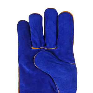 Guantes de Soldadura de Cuero Azul, Resistentes al Agua y al Calor, Guantes de Seguridad Personalizados, No Rígidos, Impermeables - Product Image 2