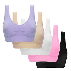 Sujetador Deportivo para Mujer, Halter Ajustable, Transpirable, Suave, Cómodo, para Gimnasio, Fitness, Yoga, Sin Costuras, Soporte Medio - Product Image 1