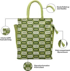 Bolsas de yute, diseño impreso personalizado, forma rectangular hecha a mano de alta calidad con asas, regalos de compras, fiestas de boda, bolsas utilizables - Product Image 5