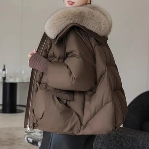 2024 nouveau hiver chaud duvet d'oie vestes naturel réel col de fourrure de renard doudounes femmes épais femme Streetwear manteaux - Product Image 2