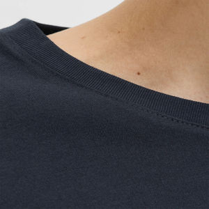 T-shirt à manches longues surdimensionné en coton 100% Col rond Logo personnalisé Tissu tricoté écologique Haute qualité Solide Décontracté OEM - Product Image 6