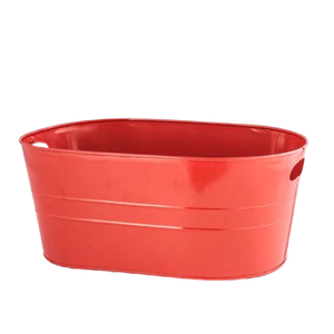 เคลือบผงคุณภาพสูงอ่างน้ําแข็งรูปไข่บาร์และปาร์ตี้ถังเคลือบเงาสีแดงสนิมโรงงานราคาโดยตรงอเนกประสงค์ - Product Image 1