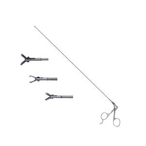 คีมจับแบบเปลี่ยนหัวได้สำหรับการผ่าตัดผ่านกล้อง  แบบก้านยาว  เครื่องมือผ่าตัดแบบรุกรานต่ำ  ใช้ซ้ำได้ทางการแพทย์ - Product Image 1