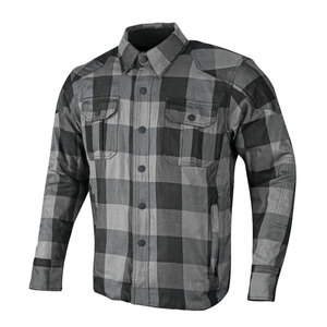 Camisa de moto ignífuga para motorista para hombre personalizada hecha con Camisa de franela protectora para motocicleta en todos los colores y tamaños - Product Image 1