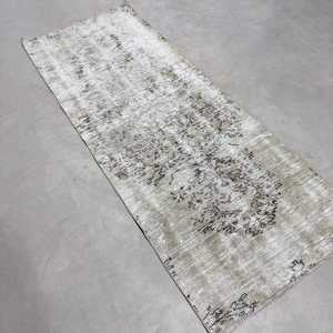 Tapis vintage, tapis turc 2,6x6,7 pieds, tapis oriental en laine gris - Product Image 3