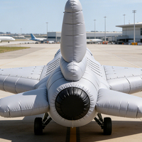 Grand modèle d'avion gonflable personnalisé pour exposition extérieure, en tissu PVC durable résistant aux intempéries, conception haute visibilité