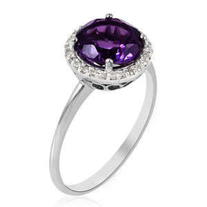Conception de luxe solide 925 argent sterling améthyste zircon multi pierre anneau pendentif ensemble fournisseur de bijoux - Product Image 4