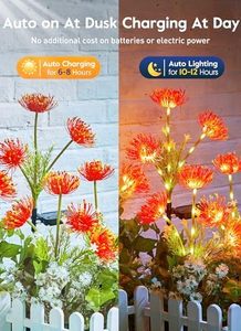 Luces Solares con Forma de Flor HOMEHOP, Lámpara LED Decorativa Impermeable para Exteriores con 20 LED para Jardín, Balcón, Camino, Decoración del Hogar y Patio - Product Image 4