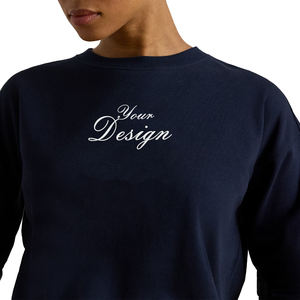 Sudadera Premium con Cuello Redondo y Bordado de Insignia para Mujer, Mezcla de Algodón de Lujo, Cálida para Invierno, Peso Medio, Logotipo Frontal - Product Image 4