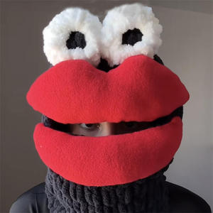 Chapeau de grenouille tricoté à la main pour Halloween, mignon et amusant, masque chaud transfrontalier avec protection des oreilles, couvre-chef numérique personnalisé pour fêtes - Product Image 4