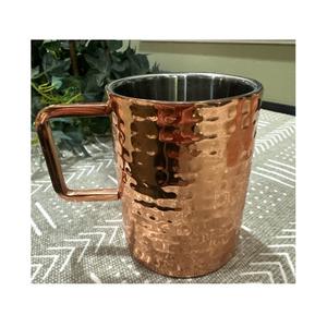 Ensemble de tasses en cuivre Design martelé fait à la main pur Idéal pour les cocktails Bière Jus Eau Ayurveda Cuisine Salle à manger Bar et bien-être - Product Image 6