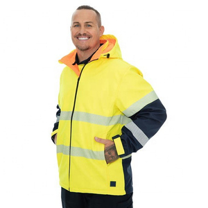 Chaleco de alta visibilidad de poliéster 100%, ropa de trabajo reflectante, chaqueta de seguridad con características protectoras, Material de Camisa de algodón - Product Image 2