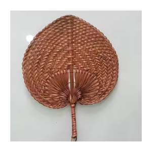 Abanico de hoja de palma tropical, decoración natural tejida a mano para ceremonia de playa y eventos de verano, abanico de Palma hecho a mano/abanico de mano de Bambú - Product Image 5