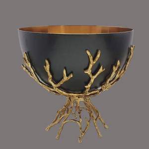 Bol à fruits décoratif en métal et en céramique fait à la main, plat de service japonais parfait pour la cuisine, les repas et les cadeaux - Product Image 2