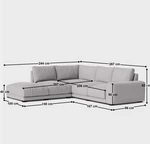 โซฟาตัวแอลรุ่น “เดเร็ก” ขนาดใหญ่ รองรับผู้นั่งได้มาก |   โซฟาโมดูลาร์แบบนั่งสบาย โซฟาเข้ามุมแบบแยกส่วน - Product Image 3