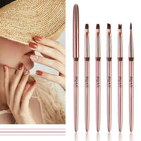 Pinceau à ongles BQAN en promotion, effet ombré, manche en métal rose doré, pour gel UV, échantillon gratuit