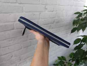 Monogramme Famille Bouton Fermeture Éclair En Cuir Véritable Vintage Passeport Titulaire Voyage Portefeuille Cas LFPH-0050C - Product Image 6