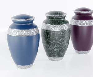 Urna de cremación de aluminio Urna conmemorativa de metal para cenizas para uso funerario - Product Image 2