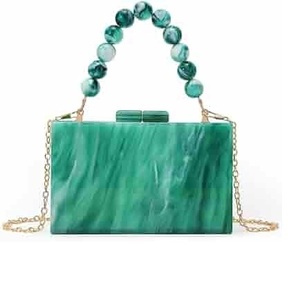 Bolso de mano de resina acrílica elegante, accesorio hecho a mano para bodas y fiestas, uso diario en - Product Image 1