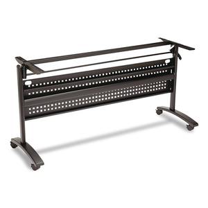 Alera ALEVA737260BK Valencia Flip Training <b>Table</b> Base with Modesty Panel 57.88w X 19.75d X 28.5h <b>Foldable</b>-Black - Product Image 1