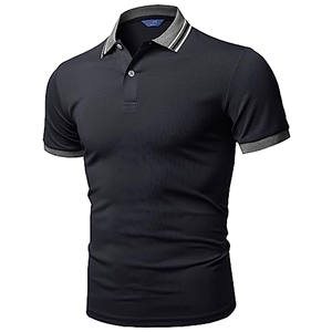Chemises OEM pour hommes Polo en polyester Spandex Polo pour hommes Polo de golf T-shirt avec logo personnalisé pour hommes - Product Image 1