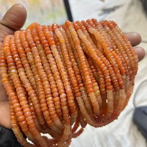 ซื้อลูกปัดธรรมชาติ Carnelian rondelle AAA Carnelian rondelle เรียบ - Product Image 2