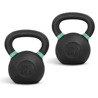 Paire de kettlebells classiques en fonte de 35 lb, 44 lb et 79 lb avec poignée à revêtement poudré antidérapant