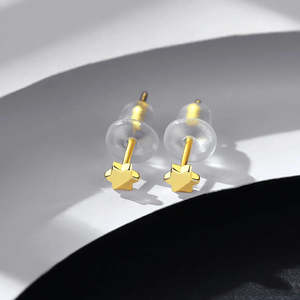 NOVAMART Fine Kid's Sterling Silver Rose Gold Plated Diamond <b>Earrings</b>-<b>Cute</b> & Trendy Wholesale Export - Product Image 4