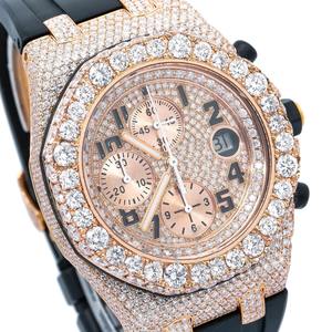 Venta al por mayor suministro de relojes deportivos de lujo automático mecánico VVS D Color Hip Hop estilo de diseñador banda de goma cantidad a granel - Product Image 2