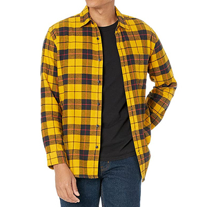 Veste en flanelle à manches longues boutonnée de qualité supérieure surdimensionnée de haute qualité personnalisée Chemise en flanelle à carreaux en coton chaud pour hommes - Product Image 3