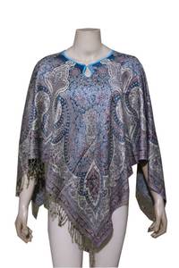 Luxury Women's Winter Printed Poncho <b>Wrap</b> New Fashion Long Wool Scarf Tassel 100% Viscose Leaf Pattern Square Traditional <b>Shawl</b> - Product Image 4