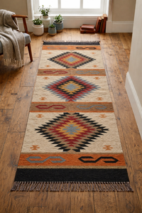 Alfombras Kilim Modernas Hechas a Mano de Lana y Yute, Personalizables, Bohemias, Geométricas, Acolchadas, Antideslizantes, Tejidas, Decoración del Hogar, Oración, Picnic - Product Image 2