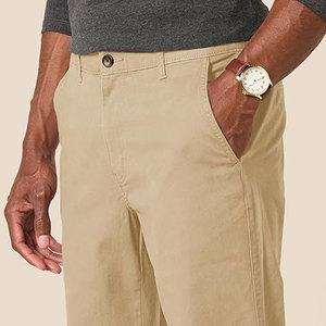 Pantalones Jogger Casuales de Corte Recto con Cintura Elástica y Cordón para Hombre, Pantalones Chino Jogger de Corte Recto para Trabajar, Color Caqui Marrón - Product Image 4