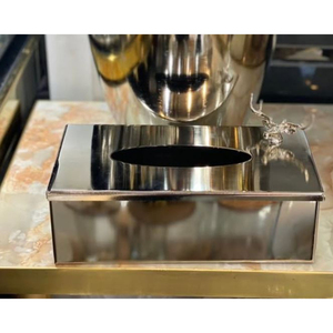 Hot Selling Home Hotel Decorative Napkin <b>Holder</b> Prime Quality <b>Hammered</b> Silver Metal Tissue Napkin Table for Napkin Accessories - Product Image 4