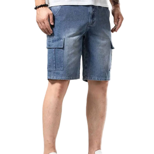 กางเกงยีนส์ขาสั้นผู้ชาย ผ้าทนทาน เนื้อผ้านุ่ม สวมใส่สบาย สไตล์ฤดูร้อน กางเกงยีนส์แฟชั่นผู้ชาย ผ้าเนื้อหนา สำหรับผู้ซื้อในสหรัฐอเมริกา - Product Image 4